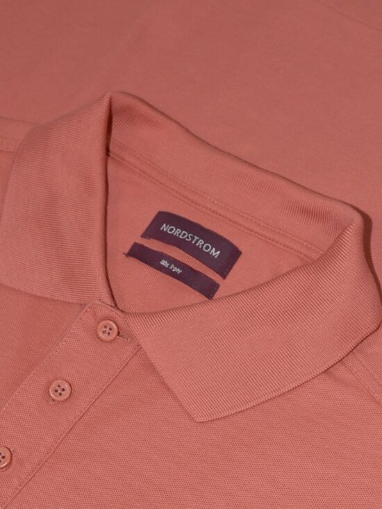 Nordstrom Other - Nordstrom 3-Ply 100% Cotton Polo Shirt -- Coral -- Size XL